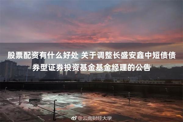 股票配资有什么好处 关于调整长盛安鑫中短债债券型证券投资基金基金经理的公告