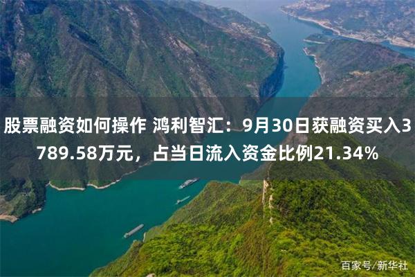 股票融资如何操作 鸿利智汇：9月30日获融资买入3789.58万元，占当日流入资金比例21.34%